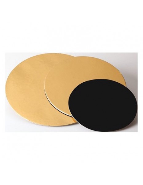 PIATTO TORTA 24CM ORO/NERO