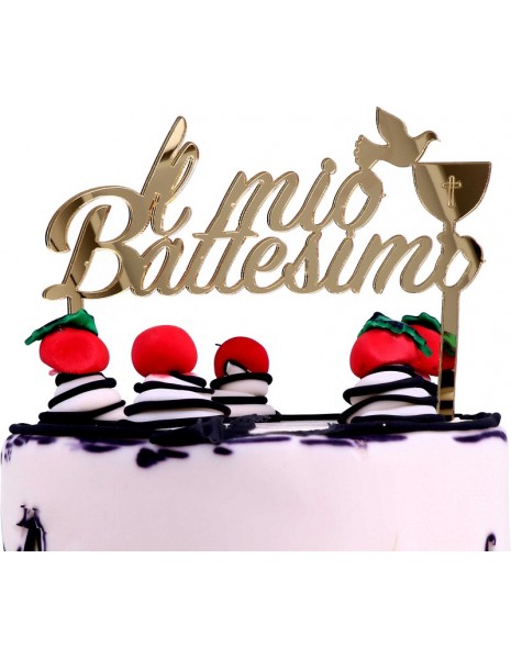 CAKE TOPPER IL MIO BATTESIMO ORO