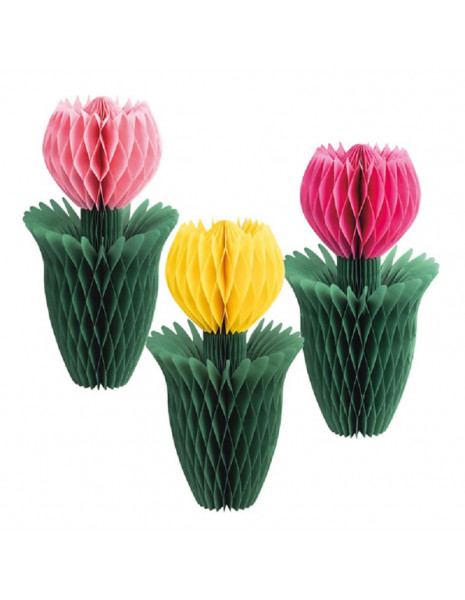 CF.2 TULIPANI IN CARTA ROSA CM 25