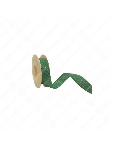 NASTRO - POIS - 2,5 cm x 25 mt - VERDE
