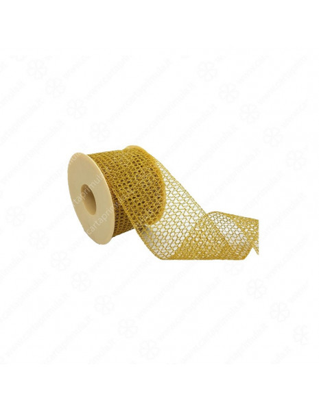 NASTRO - RETE - 7 cm x 15 mt - ORO