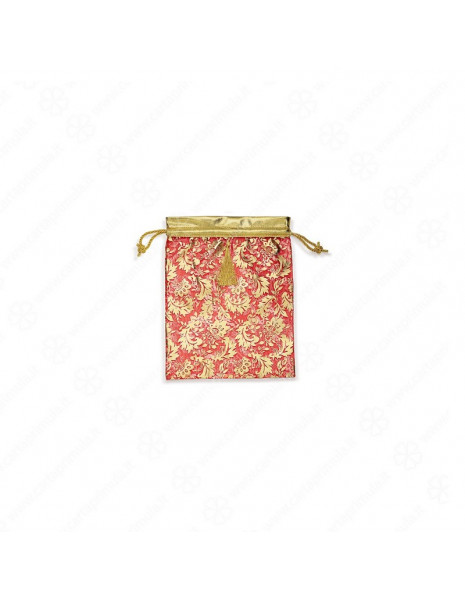 SACCHETTO - 22x27 cm - ROSSO-ORO