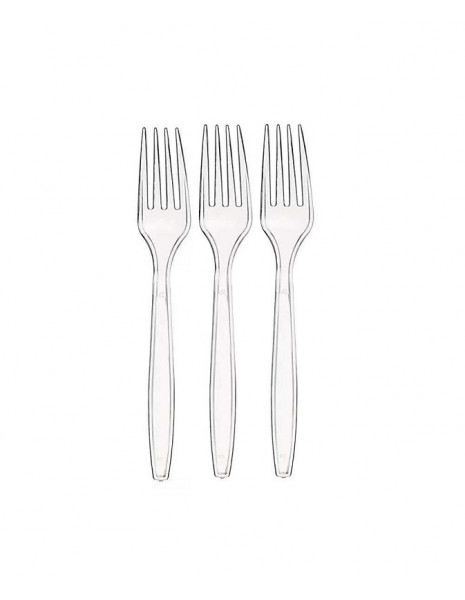 FORCHETTA TRASPARENTE ROBUSTA 100pz