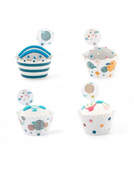 KIT CUPCAKE 'MONGOLFIERE' PZ12