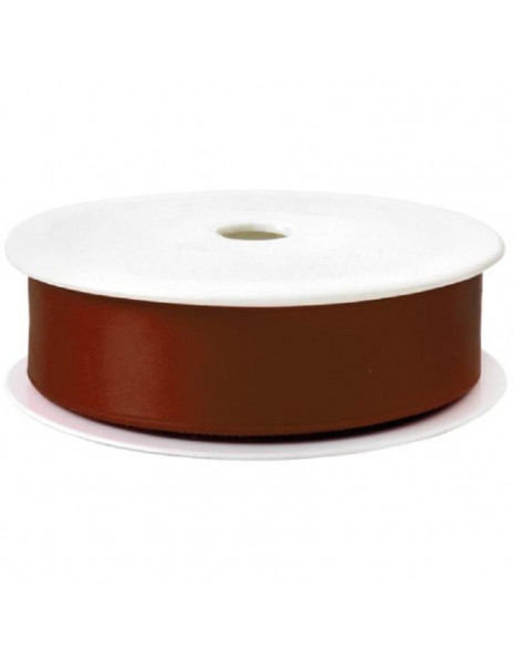NASTRO DOPPIO RASO MT50 X25MM MARRONE 