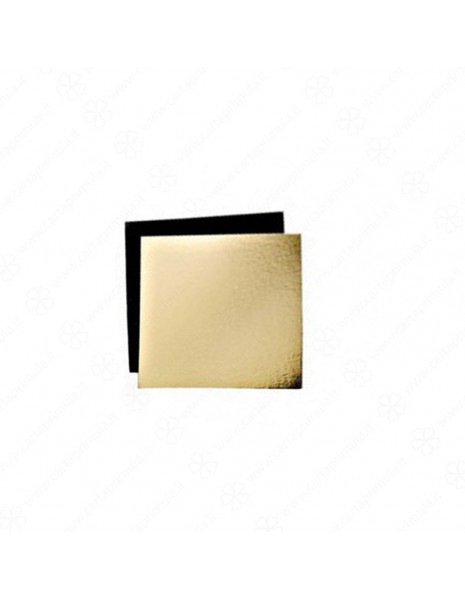 VASSOIO - QUADRATO - 32x32 cm - ORO-NERO