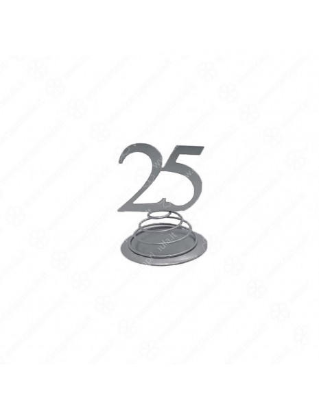 CAKE TOPPER - 25 ANNI - 8x10 cm -...