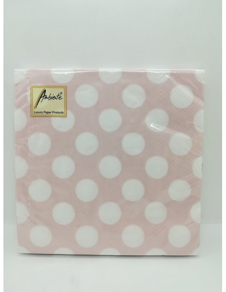 TOVAGLIOLI ELEGANCE ROSA POIS BIANCO