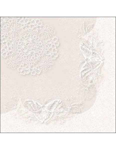 TOVAGLIOLI BIANCO BUTTERFLY 33X33 PZ20