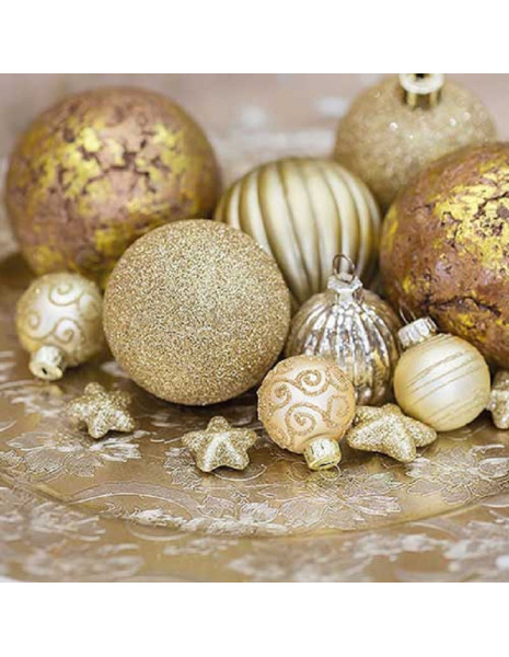 TOVAGLIOLI GOLDEN BAUBLES 33x33cm. -...