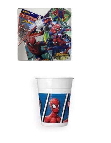 BICCHIERI SPIDERMAN - 200 ml - 8pz