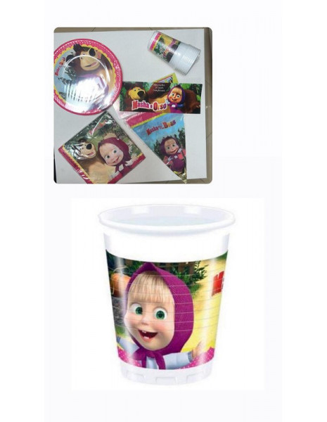 BICCHIERI MASHA E ORSO - 200 ml - 8pz