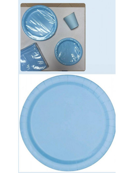 PIATTO AZZURRO PIANO pz 16 CM 22