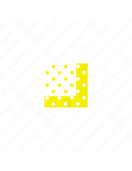 TOVAGLIOLI POIS GIALLO - 25x25 cm -...