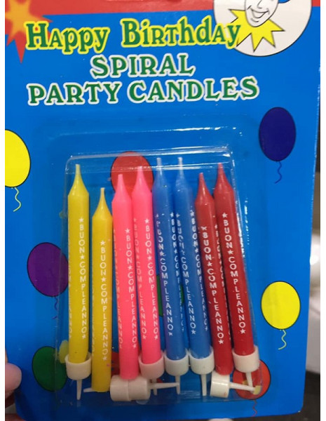 CANDELE - CON SCRITTA BUON COMPLEANNO...