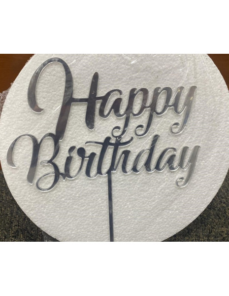 CAKE TOPPER  HAPPY BIRTHADAY ARGENTO