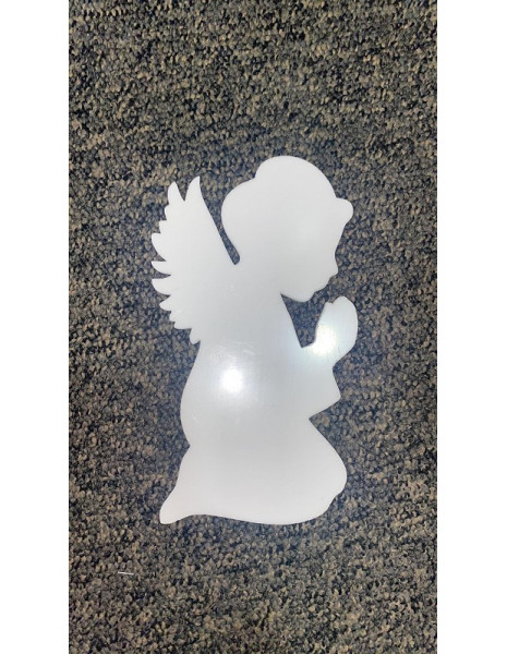 CAKE TOPPER ANGELO IN PLEX BIANCO CM 15