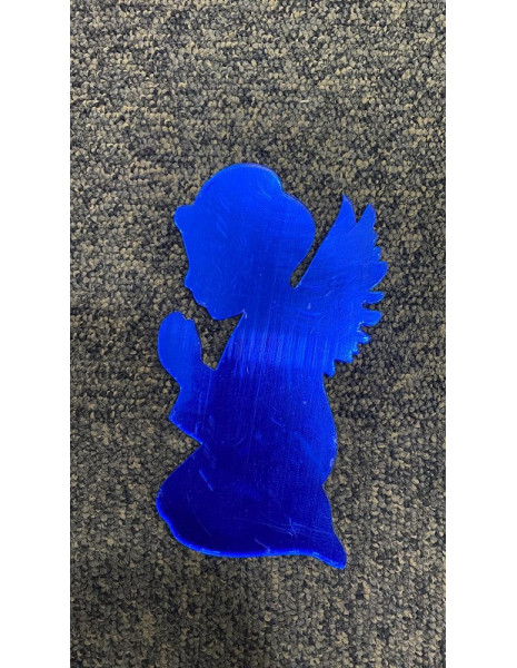 CAKE TOPPER ANGELO IN PLEX BLU CM 15