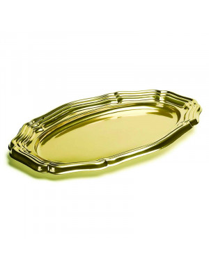 VASSOIO OVALE ORO CM40X27CM