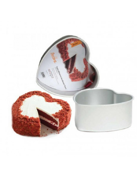 TEGLIA ANODIZZATA A CUORE 20XH7,5CM