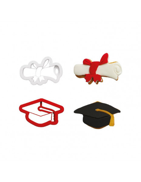 SET 2 TAGLIAPASTA LAUREA IN PLASTICA