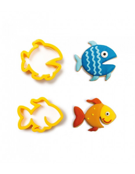 KIT 2 TAGLIAPASTA PESCI IN PLASTICA