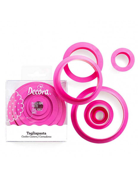 TAGLIAPASTA - SET 6 TONDO - FUCSIA