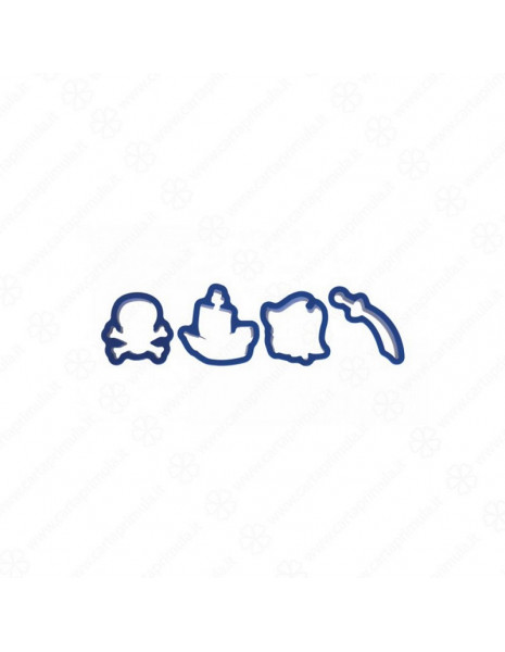 TAGLIAPASTA - SET 4 PIRATI - BLU