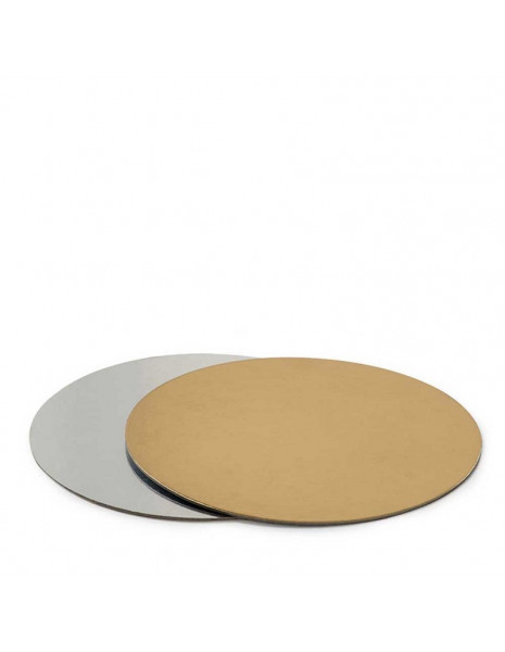 PIATTO TORTA 40CM ORO/ARGENTO