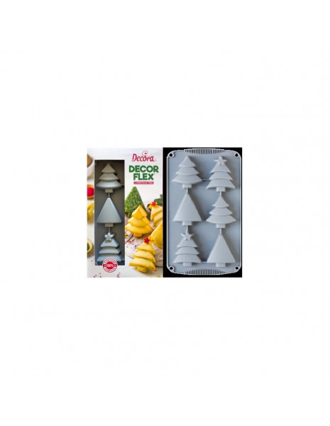 STAMPO IN SILICONE ALBERI DI NATALE