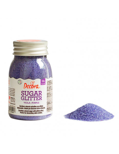 GLITTER DI ZUCCHERO VIOLA GR 100