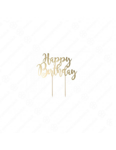 CAKE TOPPER - HAPPY BIRTHDAY - 18 cm...