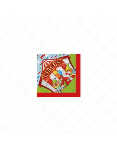 Confezione 20 pezzi Aladdin Tovaglioli carta Cm Circus Party 33x33 