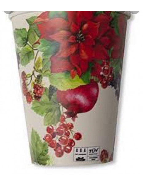 BICCHIERI COMPOSTABILE X-MAS FRUIT...