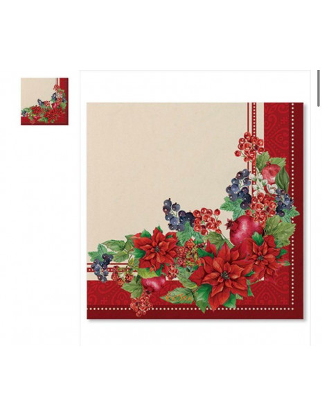 TOVAGLIOLI 33X33 X-MAS FRUIT pz.20