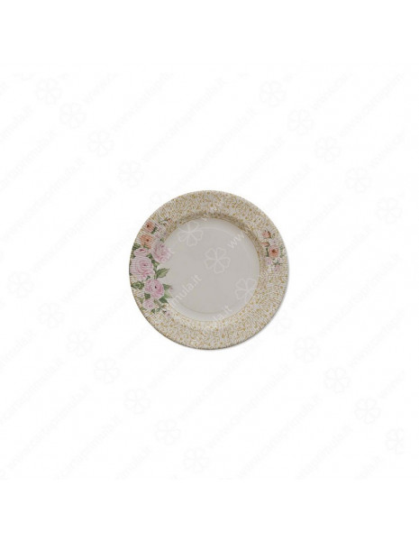 PIATTI ROSE FLOWERS - 27cm - 8pz - ROSA