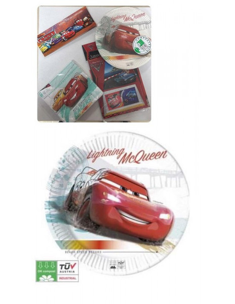 PIATTO DI CARTA CARS COMPOSTABILE...
