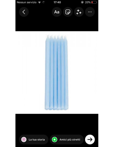 CANDELA MEZZO STELO CELESTE +...