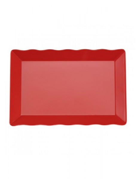 VASSOIO IN MELANINA ROSSO CM20X30
