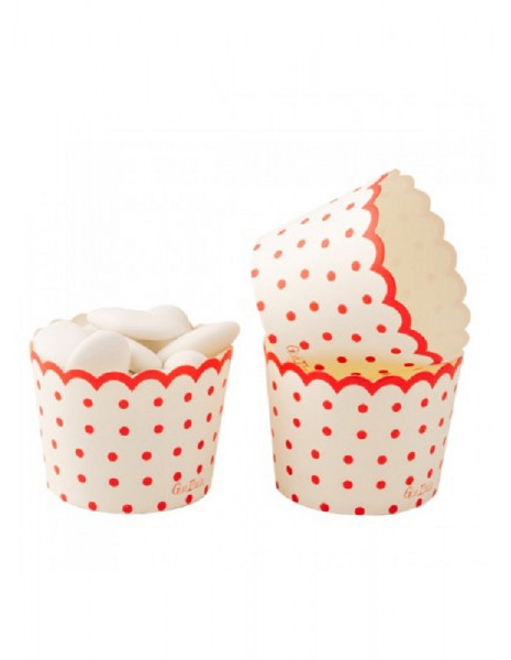 PIROTTINI IN CARTA 5x4,5 POIS ROSSO 