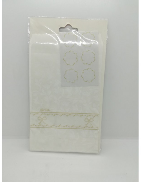 SACCHETTI BIANCO CON CREMA pz 10