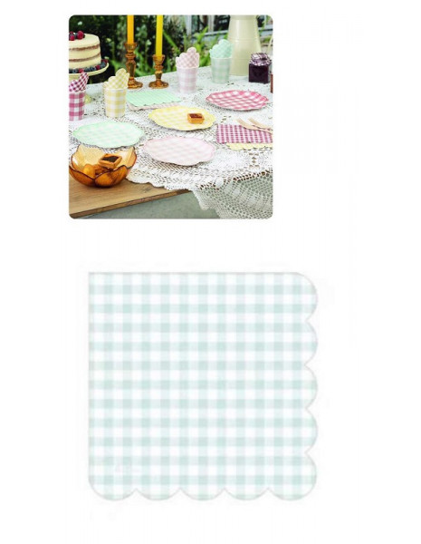 TOVAGLIOLI 33X33 VICHY MINT CON...