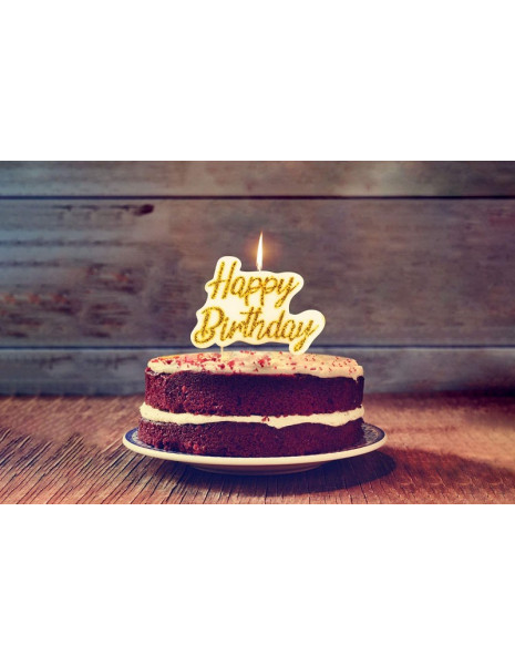 CANDELA GLITTER GOLD HAPPY BIRTHDAY...