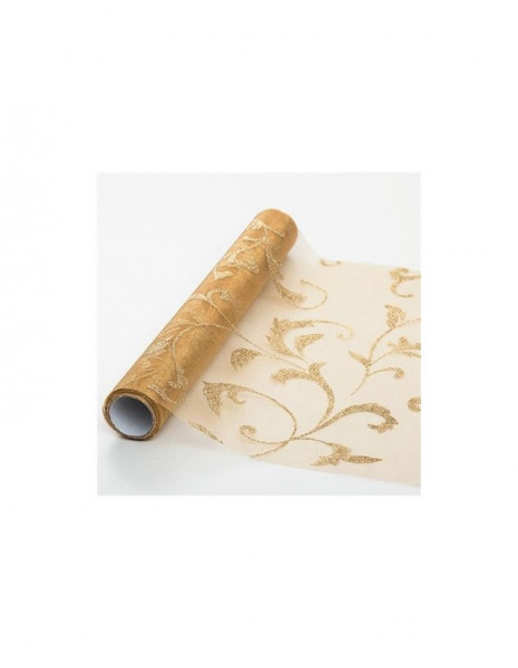 RUNNER cm28x3m ARABESQUE GLITTER ORO