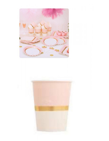BICCHIERI BABY CHIC - 250cc - 8pz - ROSA