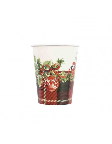 BICCHIERI cc.250 TARTAN CHRISTMAS PZ 8