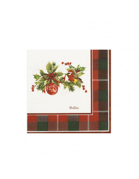 TOVAGLIOLI 33X33 TARTAN CHRISTMAS PZ 16