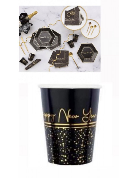 BICCHIERI HAPPY NEW YEAR cc.250 pz 8 