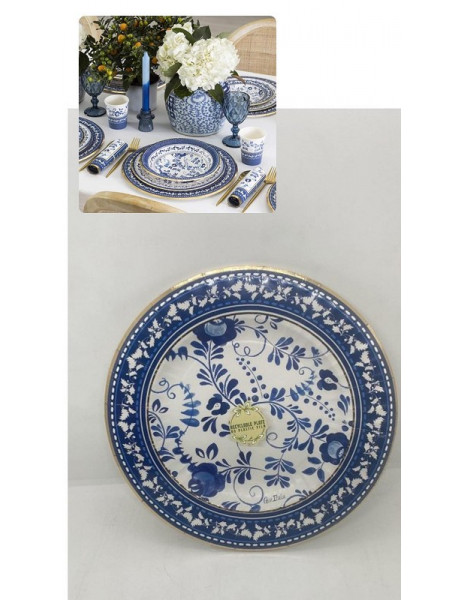 PIATTI BLU GRACE CM 27 PZ8