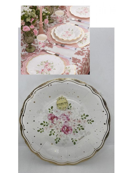 PIATTI QUEEN ROSE CM 27 PZ 8